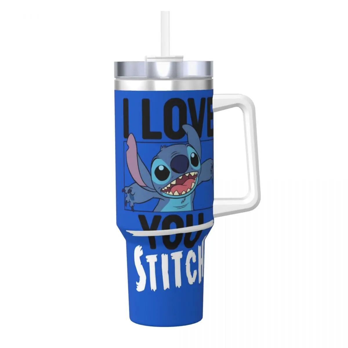

I Love Stitch Tumbler Cold and Hot Water Bottle Insulated Stainless Steel Coffee Mug Design Camping Car Mugs