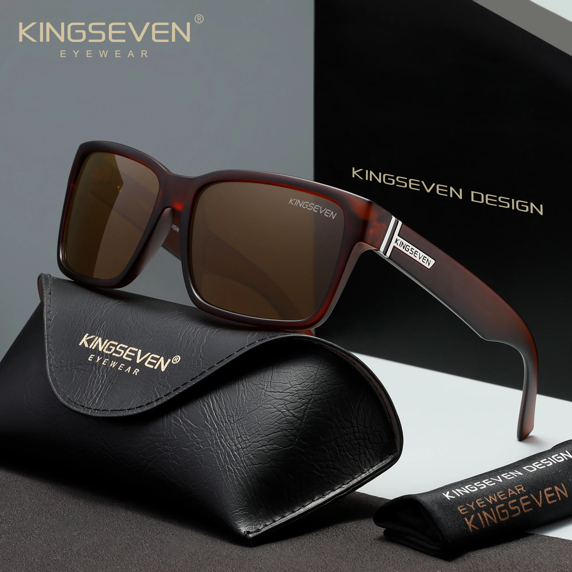 KINGSEVEN Sonnenbrille für Damen und Herren, polarisiert, UV400, Outdoor-Brille, lässige Sportbrille