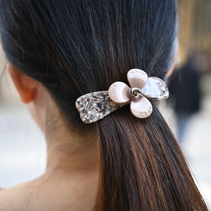 Women headwear girls hairwear cute rhinestone hair clip flower hair barrette vintage fashion hair accessories for women