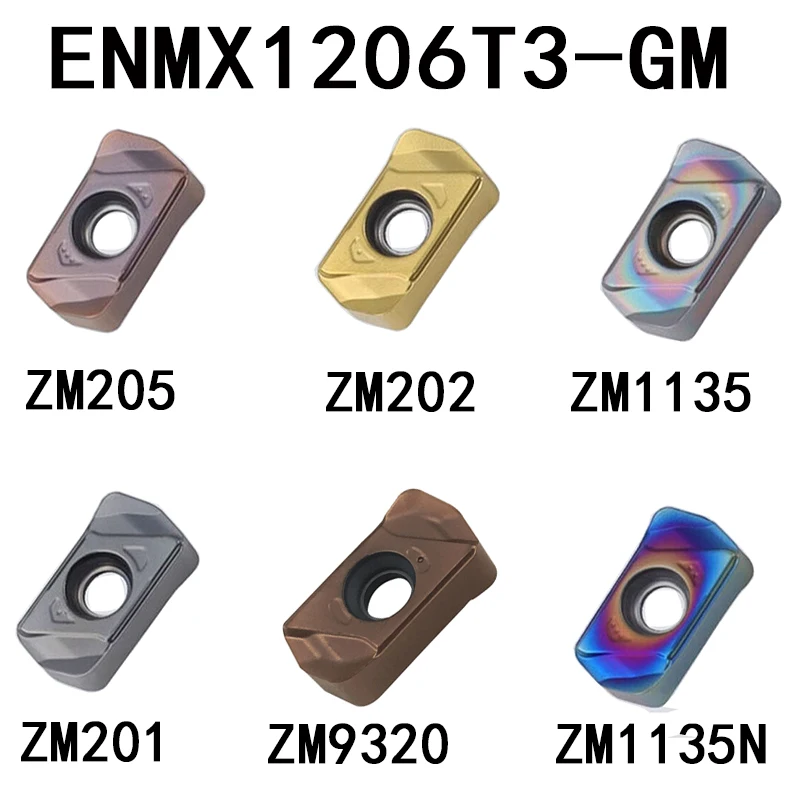 ENMX1206T3-GM ENMX 1206T3 GM Carbide Inserts Fast Feed Milling Inserts LNMU CNC Metal Lathe Indexable Milling Tool