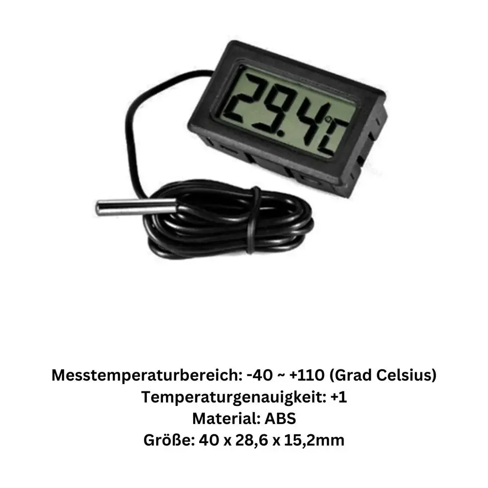 Mini thermomètre numérique LCD, hygromètre de température ambiante, capteur d'humidité, thermomètre intérieur de température, câble de 1 à 5m