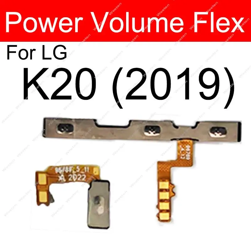 Volume Power Flex Cable For LG K20 2019 LM-X120 On OFF Side Button Power Volume Flex Ribbon Repalcement