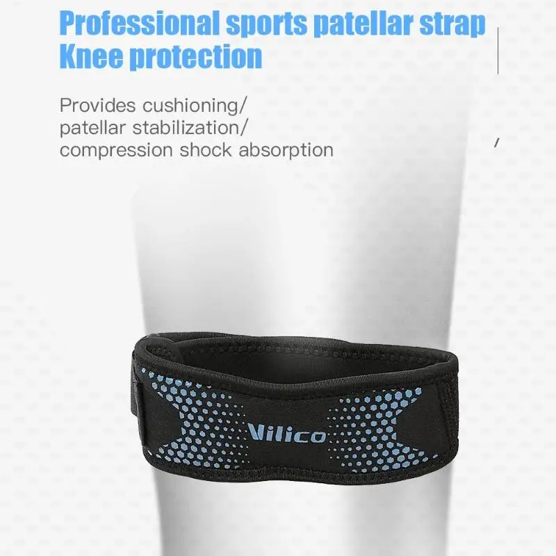حافظ على نشط مع دعامة الركبة القابلة للتعديل لدعم الرضفة - حزام تثبيت الأوتار لكرة القدم وكرة السلة والجري وصالة الألعاب الرياضية #6