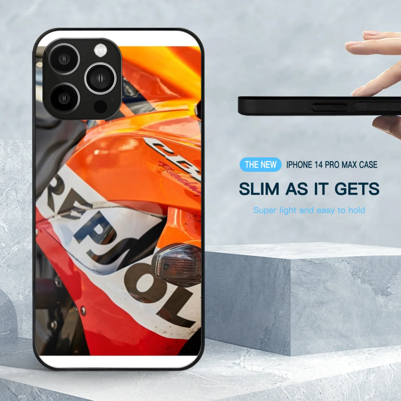 Repsol Tempered Glass Case For Iphone 15 14 13 12 11 Pro Xs Max Mini Xr 8 7 6S 5S Case Repsol Motorcycle Sport Extreme Sport