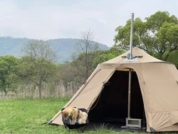 Lightweight Tipi Hot Tents with Stove Jack, Standing Room,Teepee Tent for Hunting, Family Team Camping, 10 Persons