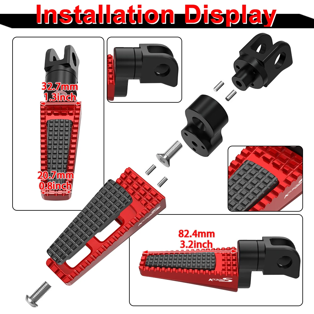 Motorcycle Adjustable Front and Rear Foot Pegs Footrests Pedal Fit For BMW K1300S 2008 2009 2010 2011 2012 2013 2014 2015 2016 2