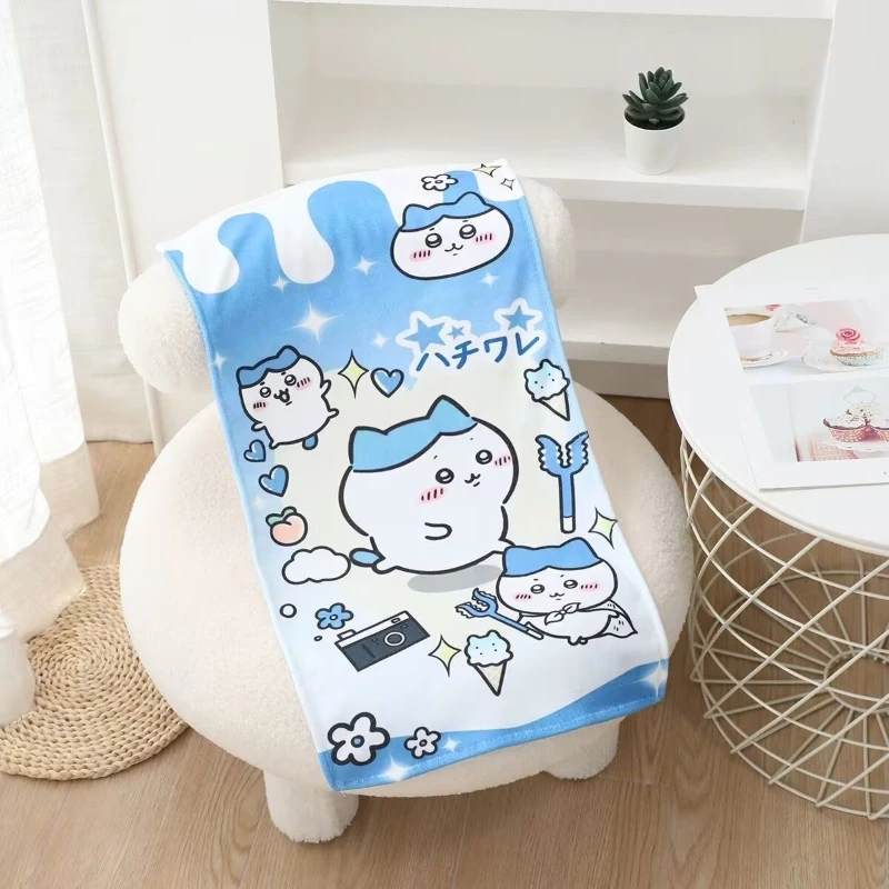 60X35Cm Anime Usagi Chiikawas Hachiware Towel Cartoon Women's Soft Absorbent Quick-Drying Bath Towel Superfine Fiber Gift