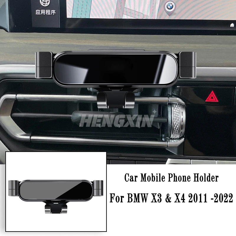 

Car Phone Holder For BMW X3 X4 G01 G02 2011-2022 Gravity Navigation Bracket Air Outlet Clip Bracket Rotatable Support