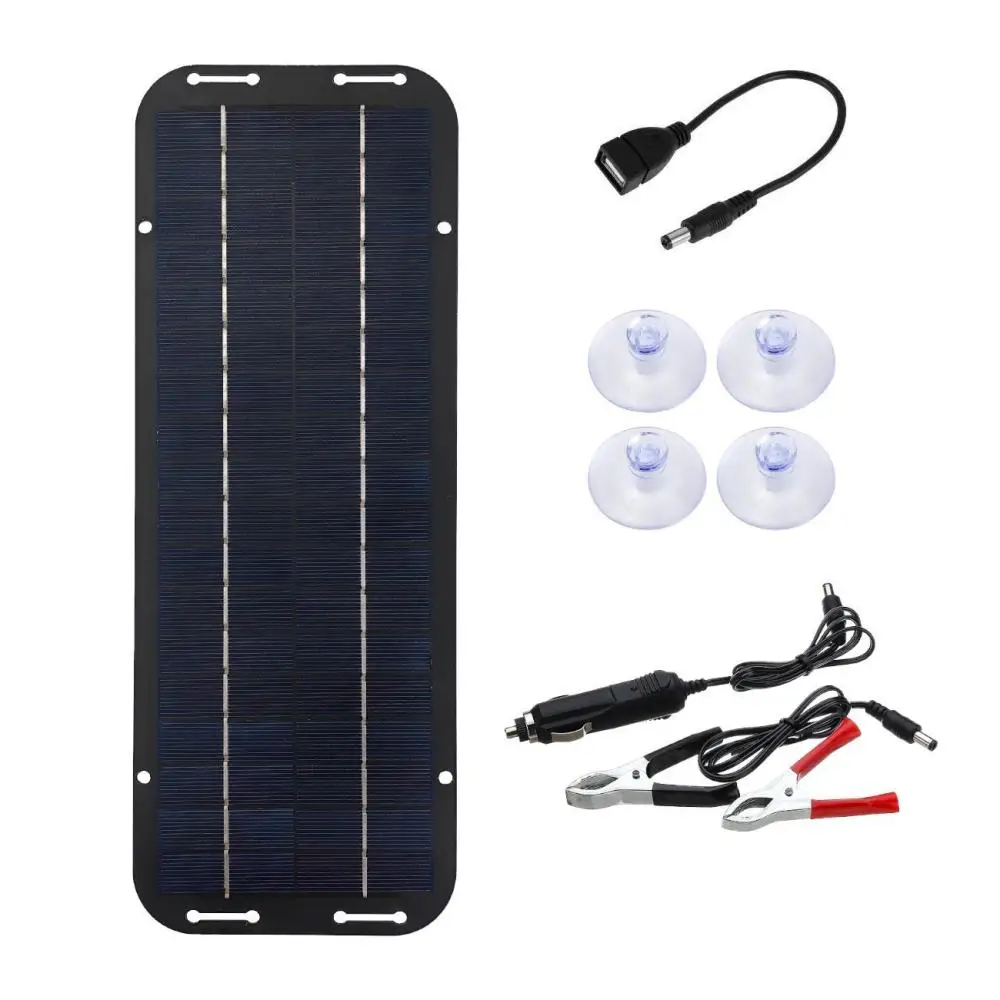 Flexible Monocrystalline Solar Panel Photovoltaic Board 18V 12V Charger For Motorhome Marine Boat Battery Energy Storage Set