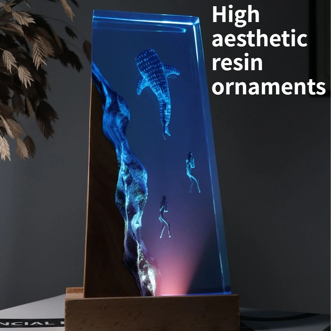 

Новая декоративная подсветка из смолы «Океан»: Ночник «Дайвер» для исследования глубоководных морей, деревянный светильник, подарок на день рождения