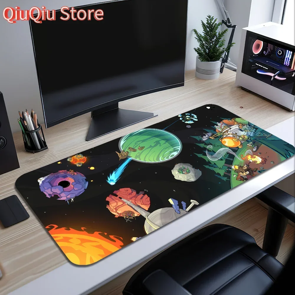 

Game O-Outer Wilds Strange Planet Mouse Pad Desk Mat Large Non-slip Anti-fray Keyboard Ergonomic Office Rubber PC Home Custom
