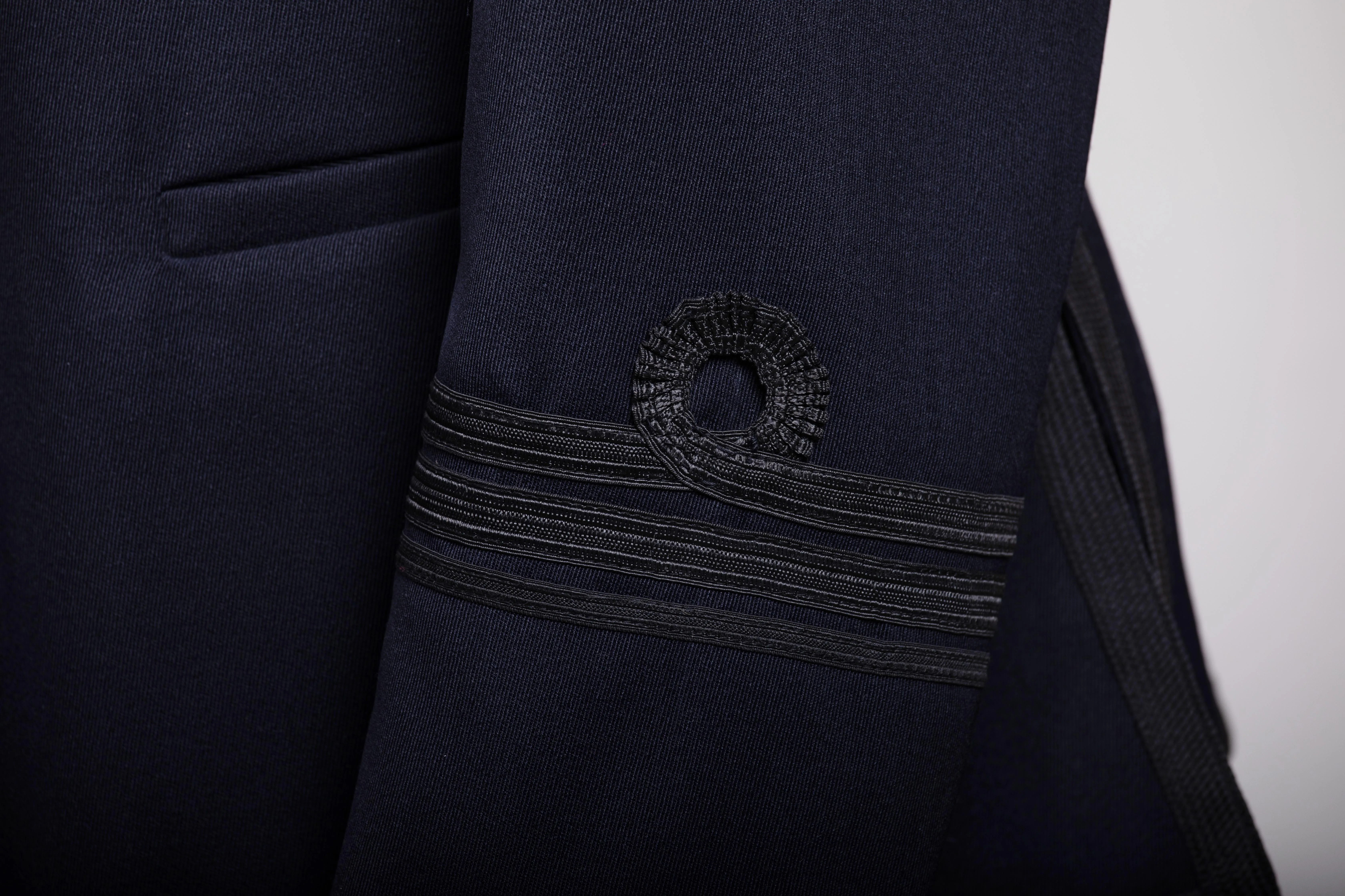 EMD Twill jacket navy blue wool a uniform JP