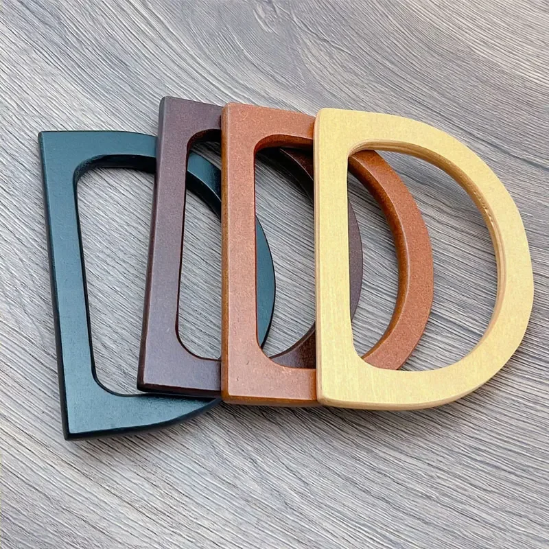 YOMDID 2 pezzi manico rotondo a forma di D borsa in legno manici Tote Bag fai da te sostituzione solo la maniglia accessori artigianali