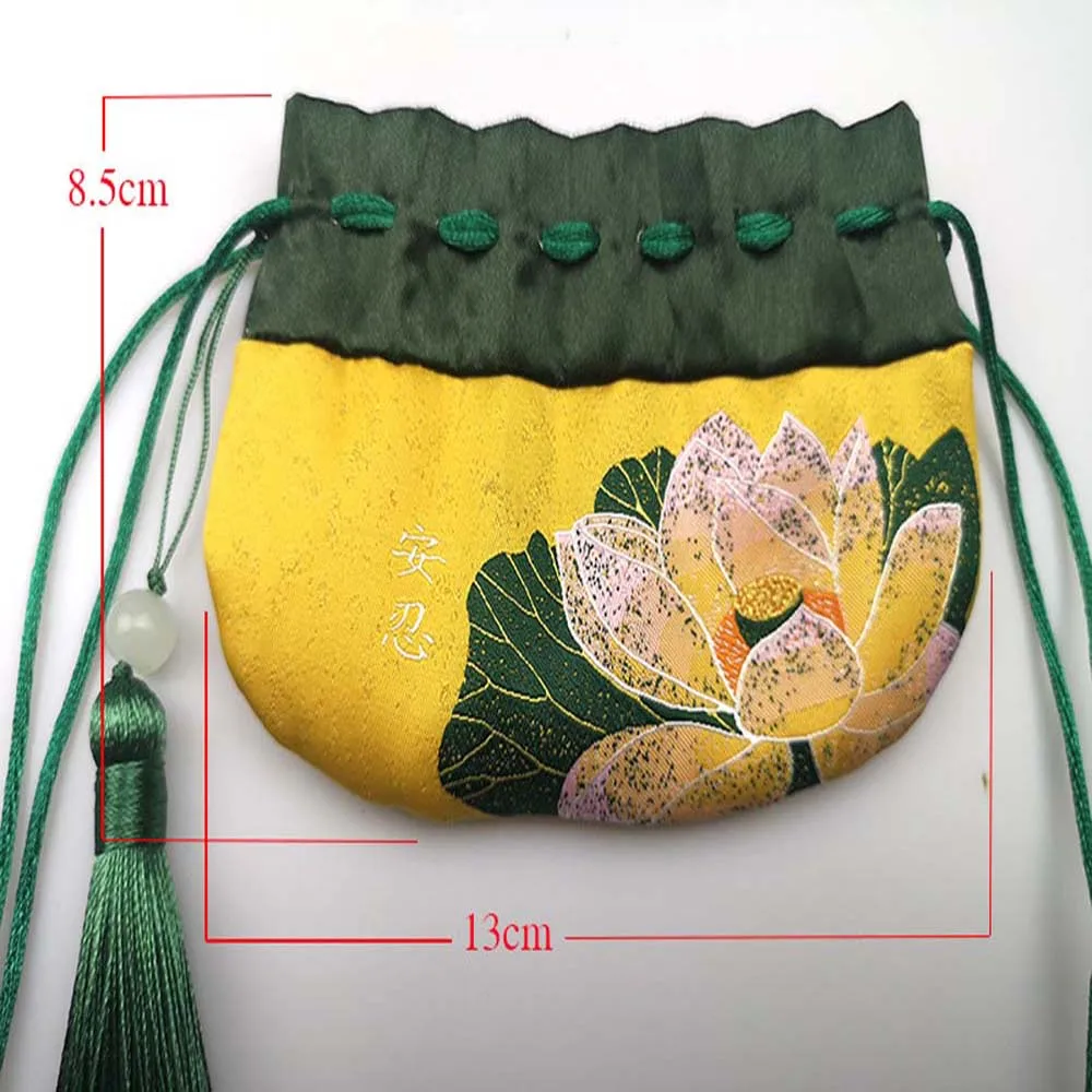 Abweisende alte Art Frau Brokat hängen Spike Stickerei Beutel Anhänger chinesische Geschenk Hanfu Zubehör tragbare leere Tasche