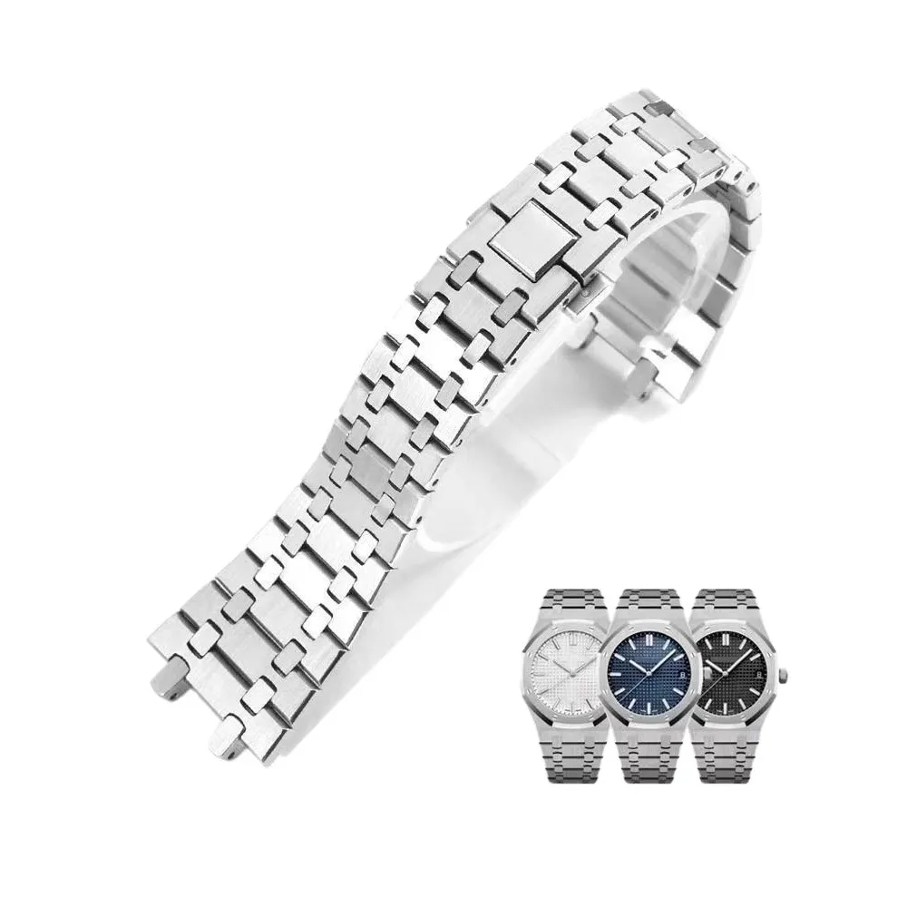 

26mm substitute ap royal oak watch strap accessory 15400 15500 26331 stainless steel strap