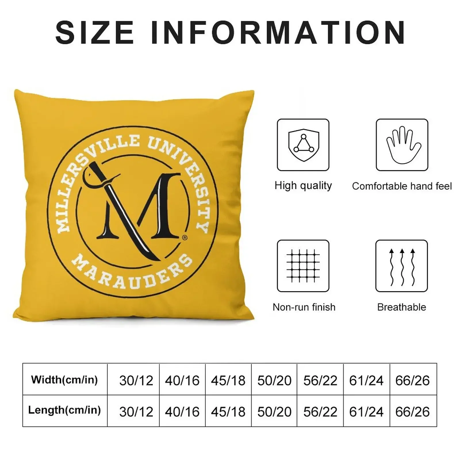 Millersville University - Marauders Throw Pillow Sitting Cushion christmas supplies Sofas Covers Decorative Sofa Cushion pillow