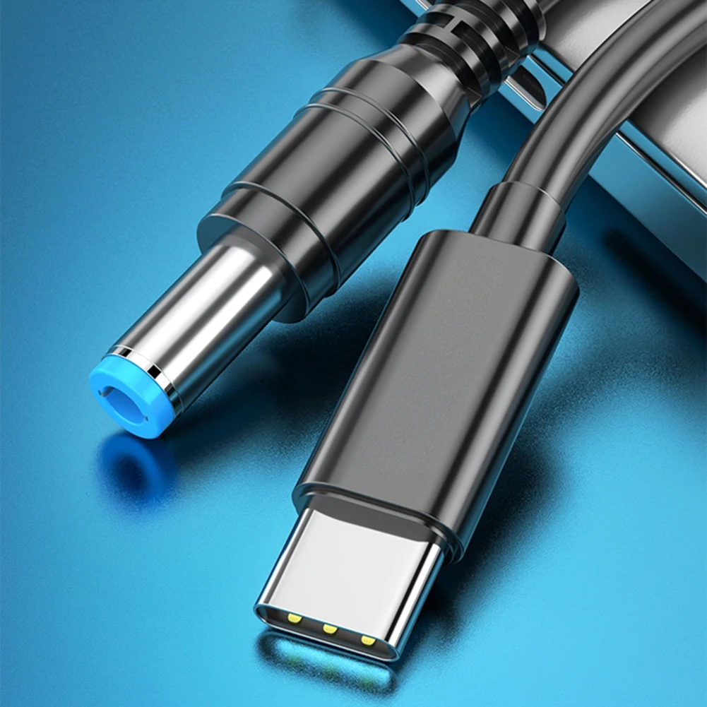 Power Adapter Converter Type-C To DC5525 Male PD2.0 3.0 PD100W 9V 12V 15V 20V E-Marker Chip 5.5x2.5mm for Wireless Router Laptop