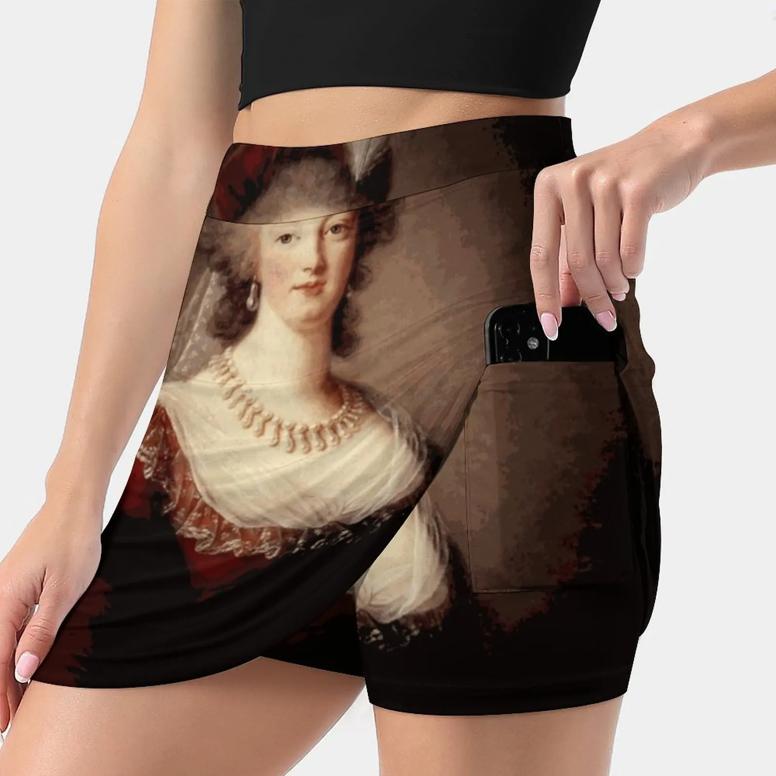 Marie Antoinette Women'S Summer Fake Two Piece Skirts Casual Sports Beach Skirt Girl Skorts Marie Antoinette Historical Louis