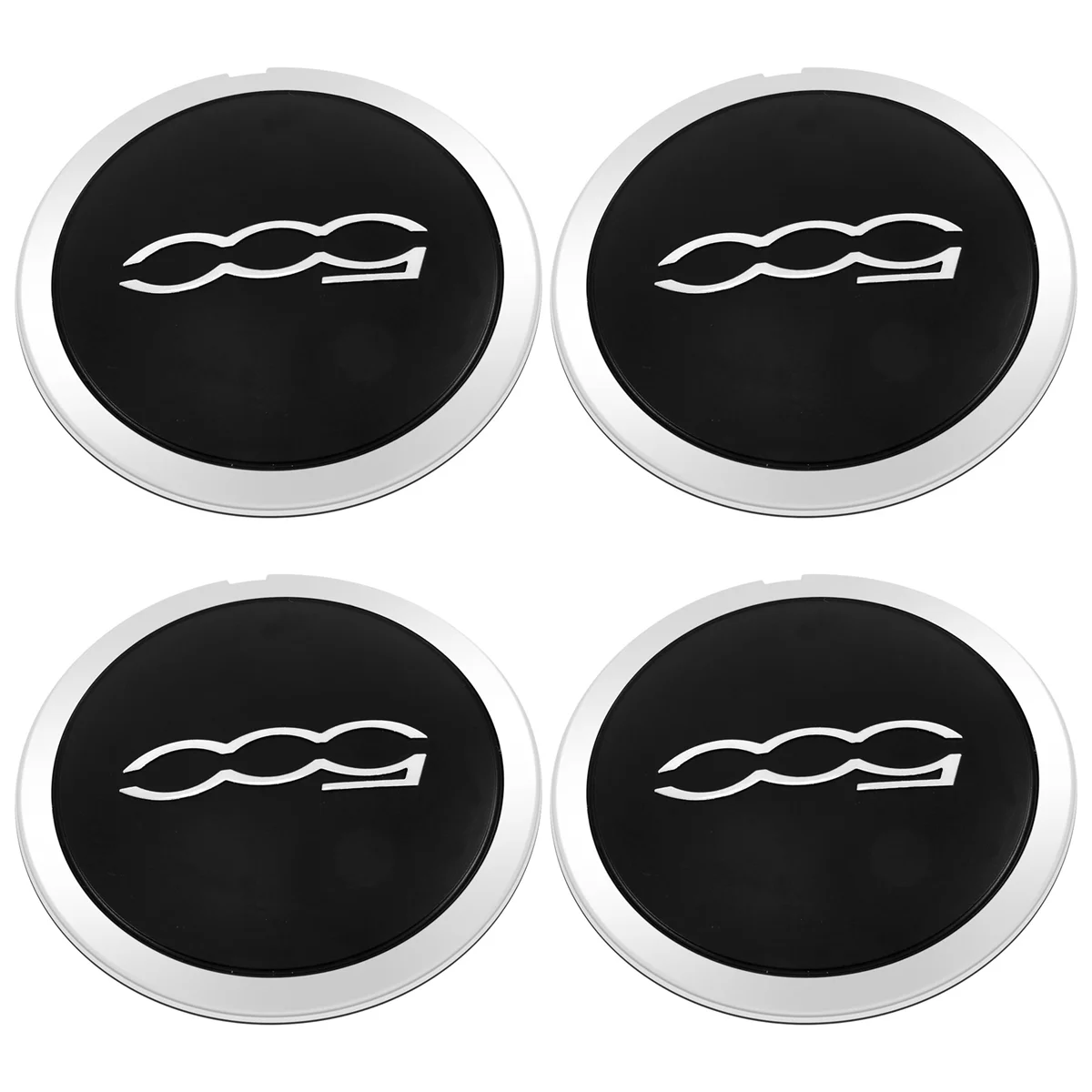 피아트 500 휠 센터 허브 캡 세트, 133mm 허브 캡, 68078419AC 68078421AC 더스트 커버, 51884863 실버, 4 개