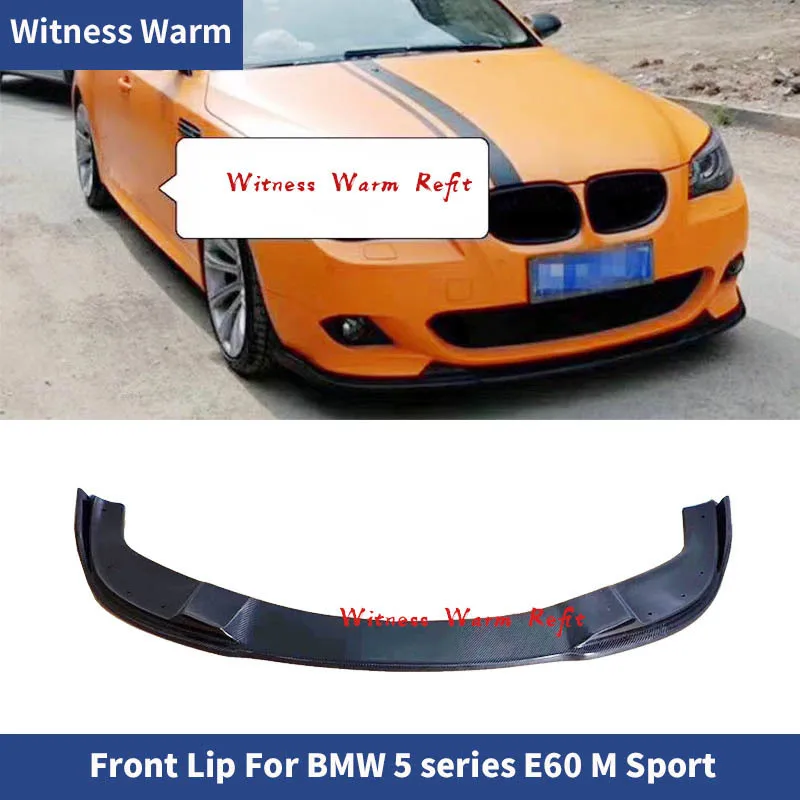 Car Front Bumper Lip Spoiler for Bmw E60 520 523 525 with m Sport Bumper Carbon Fiber Frp Front Shovel