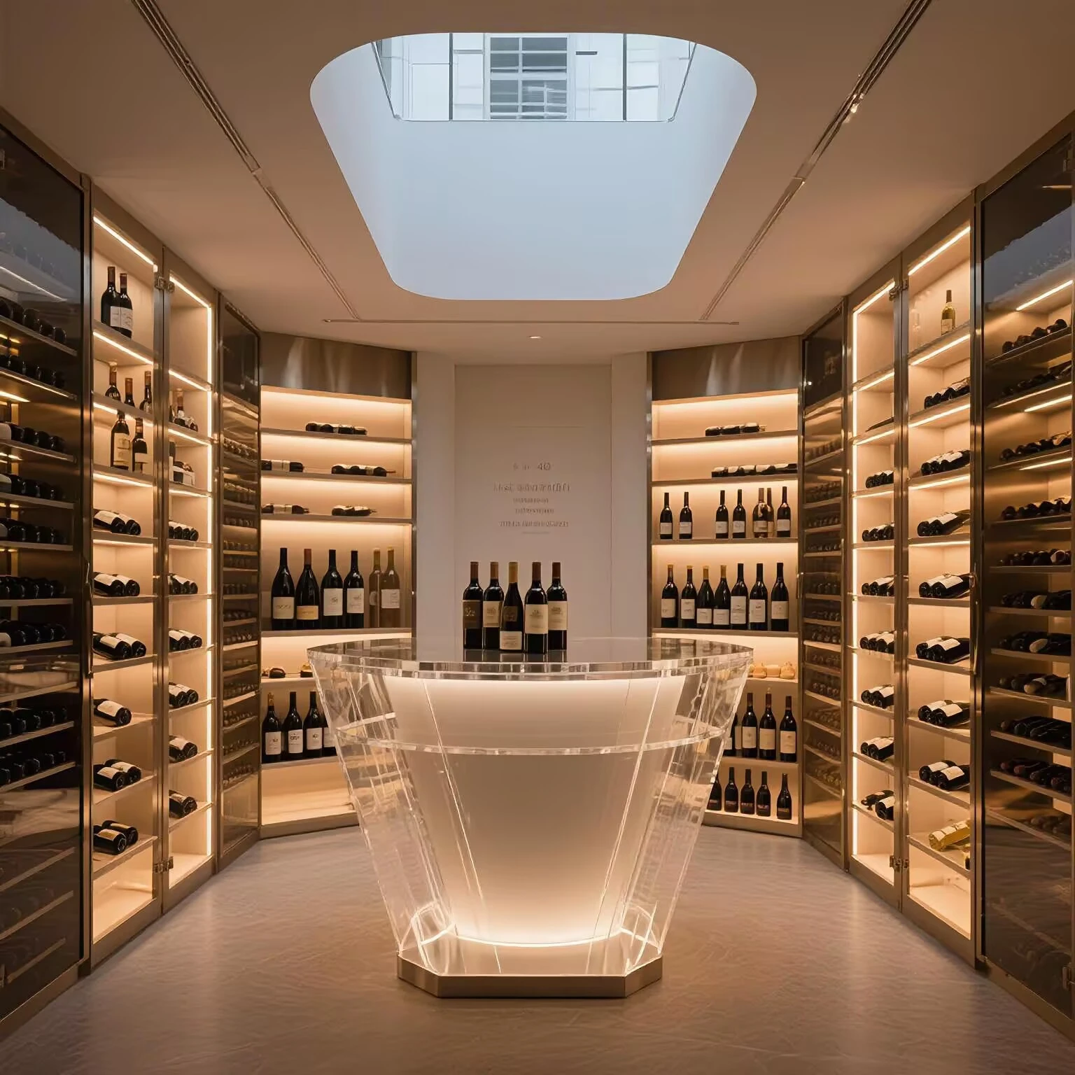 Luxury Series Wine Cellar Bottle Display Wood And Metal Wine Rack For Home Furniture