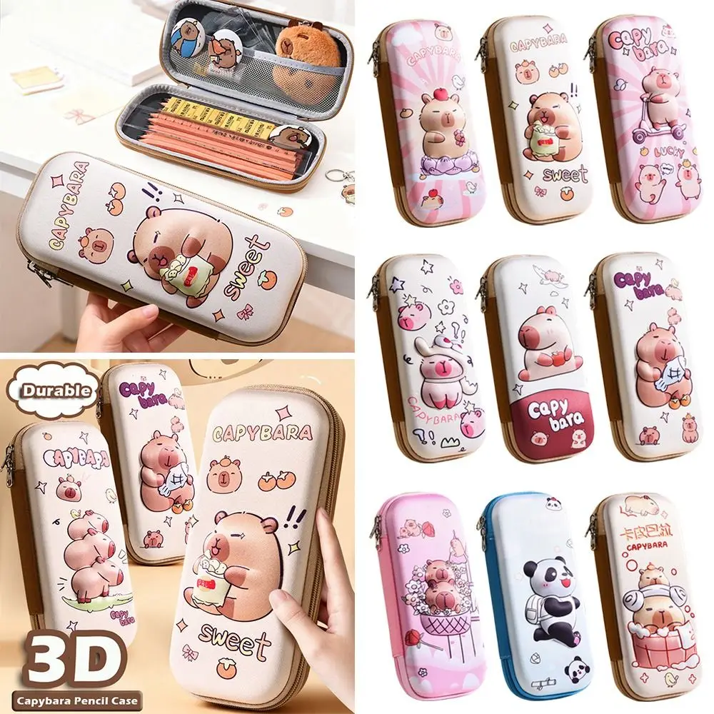 Piórnik 3D z kapybarą, duża pojemność, przenośny, etui na długopisy, pudełko na długopisy, prezent dla uczniów