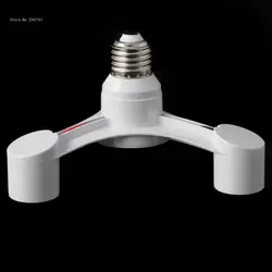 3 In 1 E27 To 3E27 Base Socket Splitter LED Light Lamp Bulb Adapter Holder White Dropship