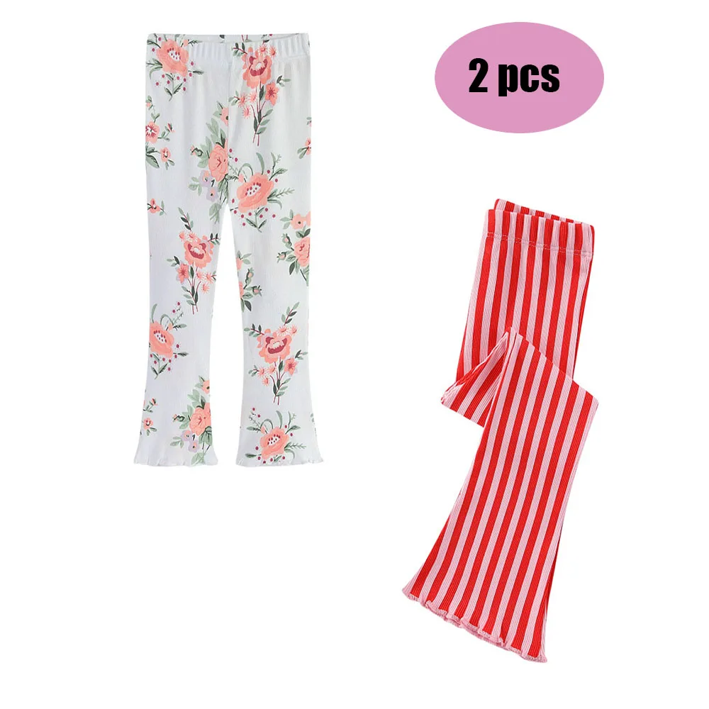 Jumping Meters Girls Flare Pants Striped 2-7T Children's Full Length Leggings Pencil Trousers Kids Fashion Autumn Collection