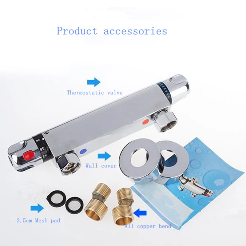 Thermostatic Mixer Tap Mixer Valve Shower Bathtub Home Accessories Shower Cartridge Spare Bathroom Replacement