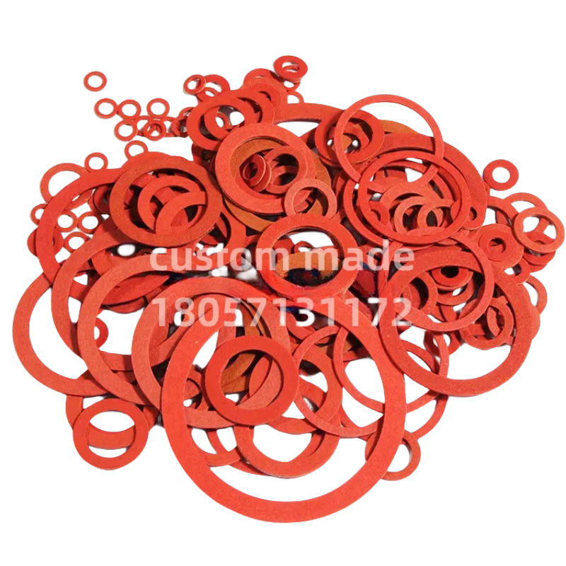 

Red Pressboard Washers Compressed Board Spacer Gasket Shim Electrical Insulation Flame Retardant Oil Resistance Waterproof