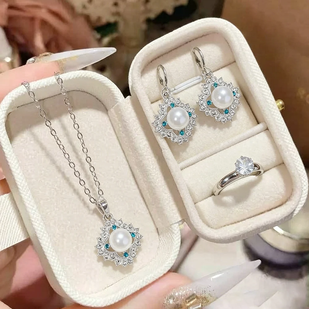 4pcs Fashion Square Women Jewelry Set Perfect for Gifts Daily Parties Birthday Gifts for Daughters Girlfriends Mothers