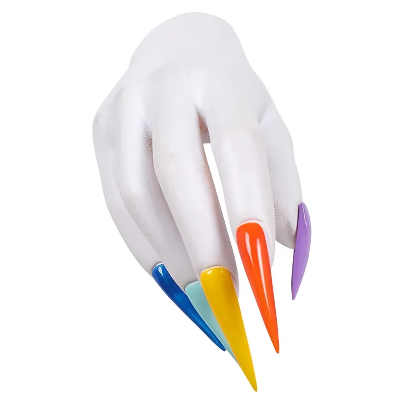 Cy2025 tv quarta-feira 2 cosplay enid sinclair colorido longo redondo unhas roleplay halloween carnaval outfit acessórios adereços para wom