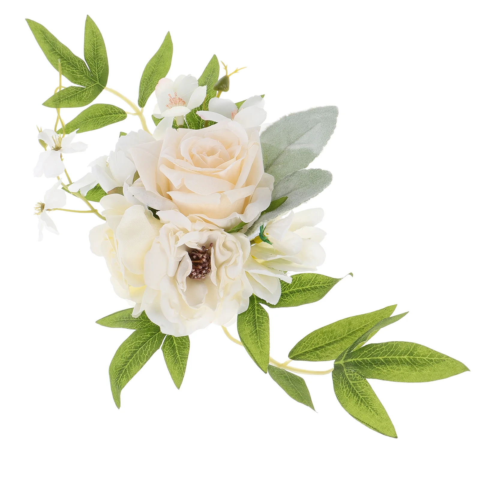 

Flower Cake Decoration Artificial Satin PU Forest Theme Lifelike Wedding Birthday Party Cake Topper Flowers Silk Leaves