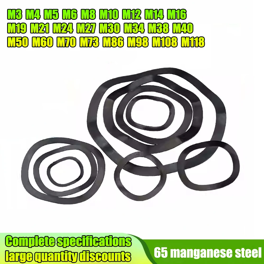 

Three Wave Crest / Wave Type Gasket / Spring Washer / Wave Washer M3 M4 M5 M6 M8 M10 M12 M14 M16 M19 M21 M24 M27 M30 M34-M118