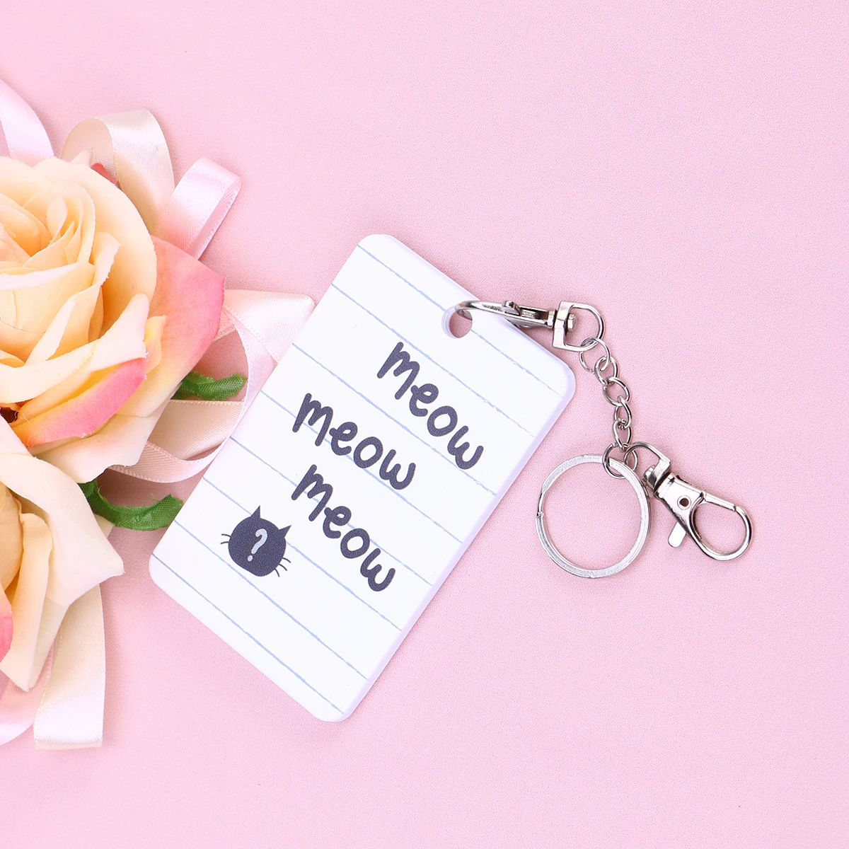 

Fashion Creative Bus Subway ID Holder Case Badge Cartoon Sleeves Protectors Ring Keychain Plastic Double Sided Key Hold