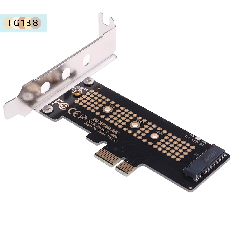 

【New】1PC NVMe PCIe M.2 NGFF SSD To PCIe & Adapter Card & Half Height Bracket With Screws