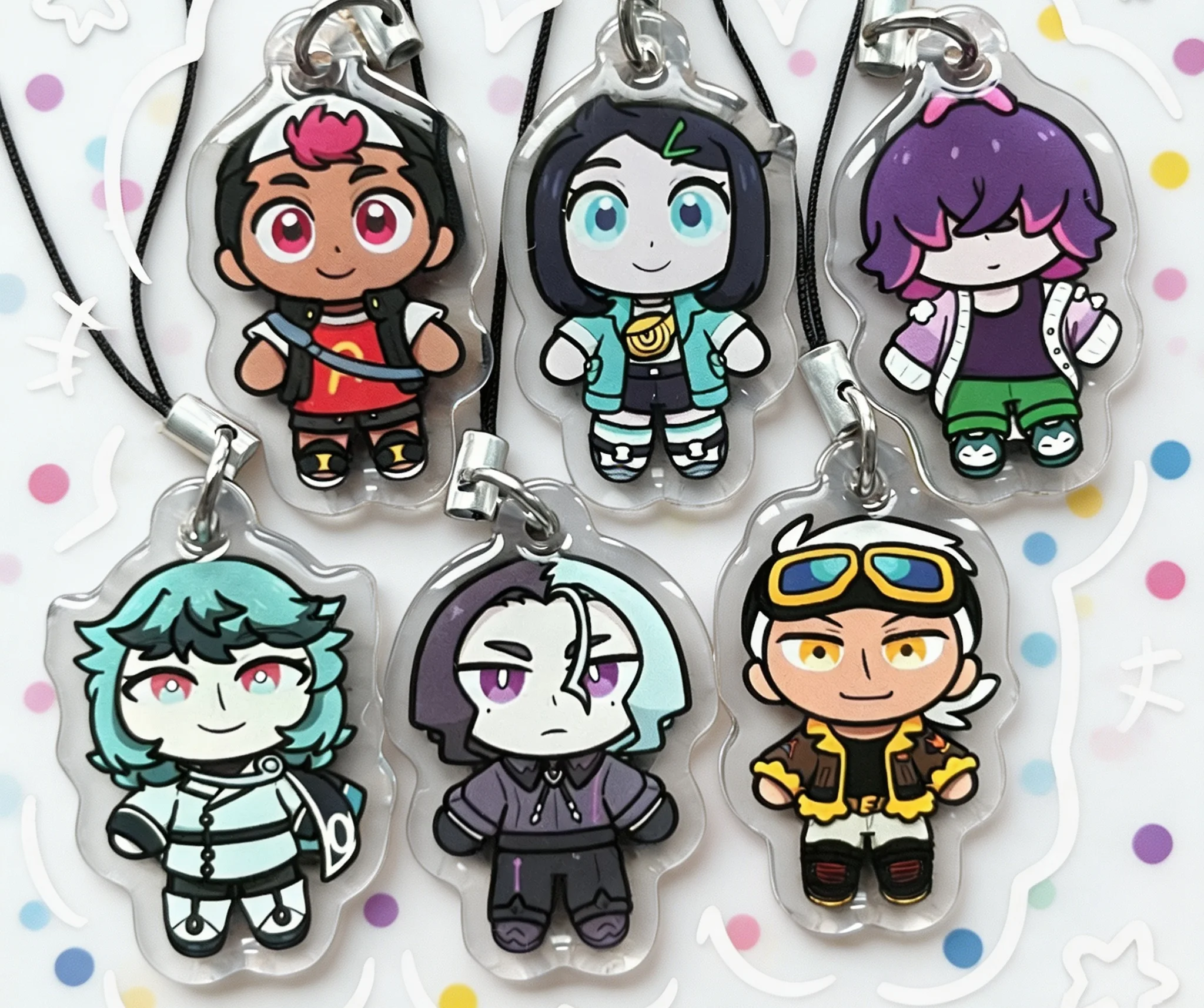 Chibi Cartoon Character Acrylic Phone Charm, Cute Horizons Trainer Q Version Phone Strap Pendant