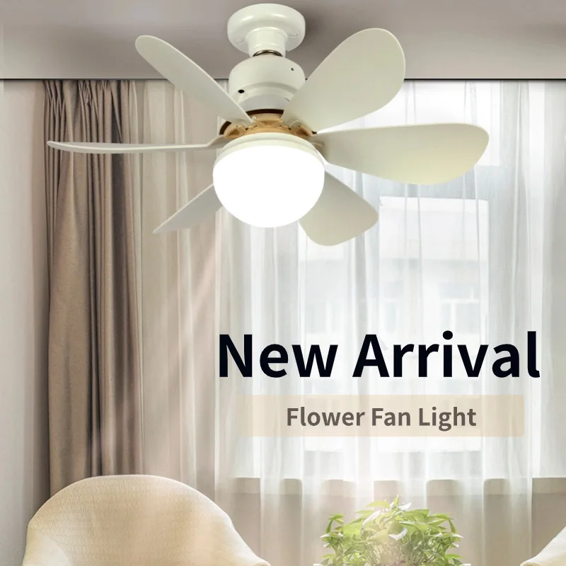 20.5-Inch Ceiling Fan 40W Remote Control Lighting LED Lamp Ceiling Fan E27 Base Smart Silent Ceiling Fan, Bedroom Living Room