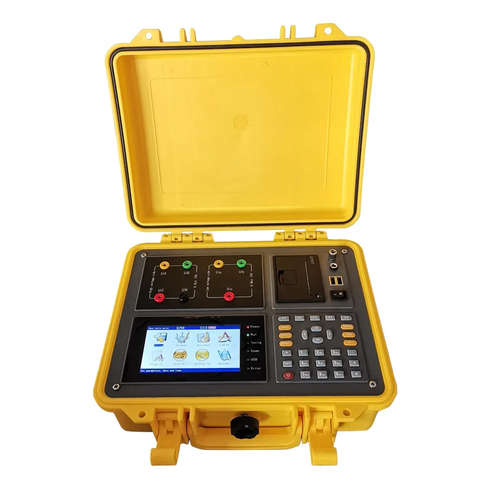 Built-in Battery Portable 3 Phase TTR Meter Three Phase Power Turn Ratio Tester Transformer Voltage Ratio Test Meter