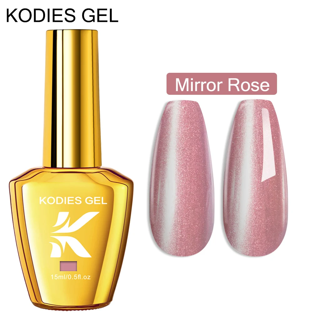 

KODIES GEL Metallic Gel Nail Polish 15ML Semi Permanent UV Rose Gold Mirror Chrome Metal Painting Gel Varnishes Manicure Gellak