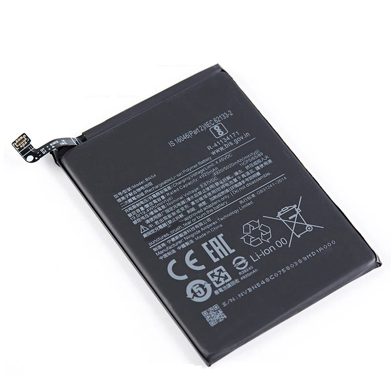 100% Orginal BN54 5020mAh Battery For Xiaomi Redmi Note 9 5G version Redmi 10X 4G version Phone Replacement Batteries