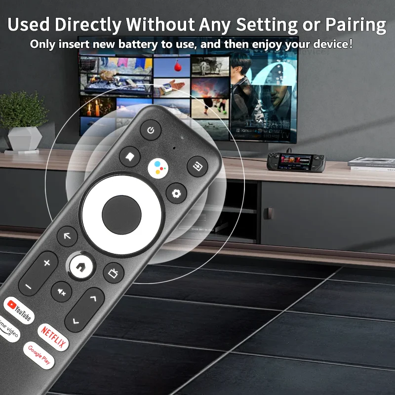 R-C-OHS-C008 لاستبدال جهاز التحكم عن بعد طومسون مع أزرار NETFLIX PrimeVideo YouTube Google Play، لتلفزيون Thomson Android