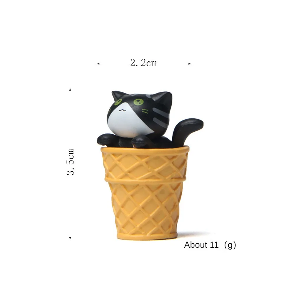 The Cat Beautiful Simple Interesting Durable Decorations Desktop Creativity Landscaping Wear-resistant Household Ice Cream Doll