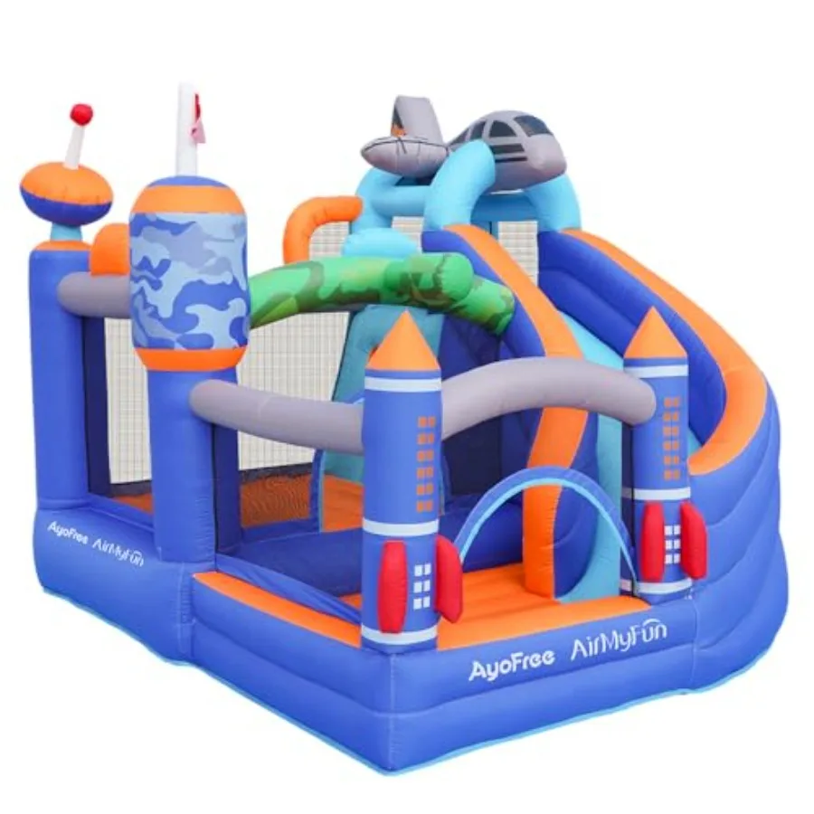 Inflatable Bounce House for Kids Fun, Bouncer & Slide with Air Ball Pool, Inflatable Bouncer with Blower Use for Indoor&Outdoor