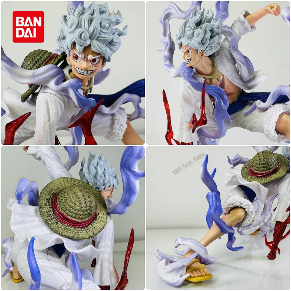 Hot One Piece Anime Figures Nika Luffy Gear 5th Action Figure Gear 5 Sun God Pvc Figurine Statue Model Decoration Doll Toys