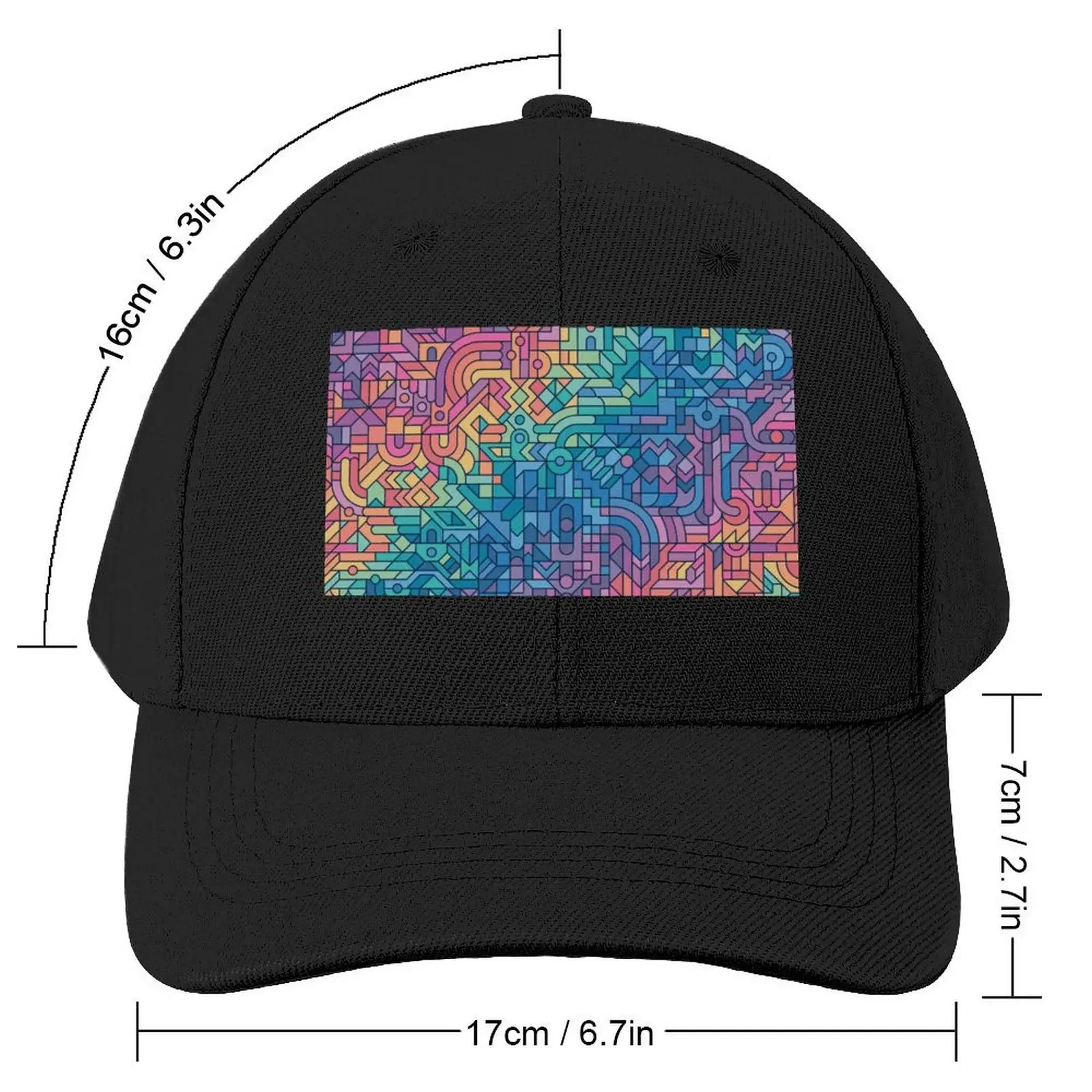 Colourful Chaos Baseball Cap custom Hat Bobble Hat Men Luxury Brand Women's