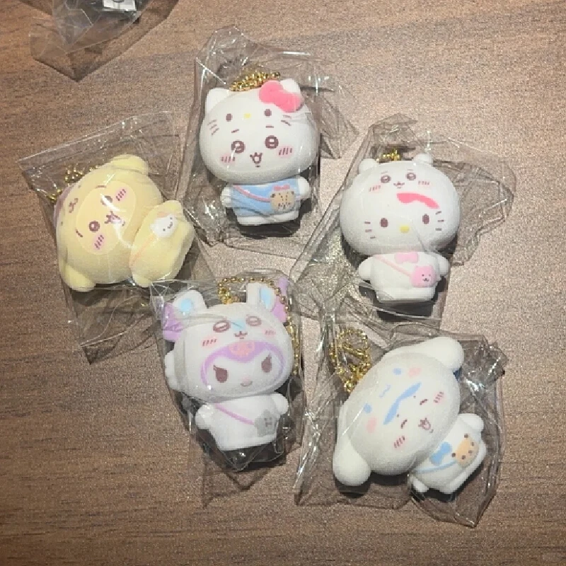 In Stock Genuine Sanrio&Chiikawa Collaboration Series Blind Box Hellokitty Hachiware Usagi Figurine Mystery Box Pendant Gift