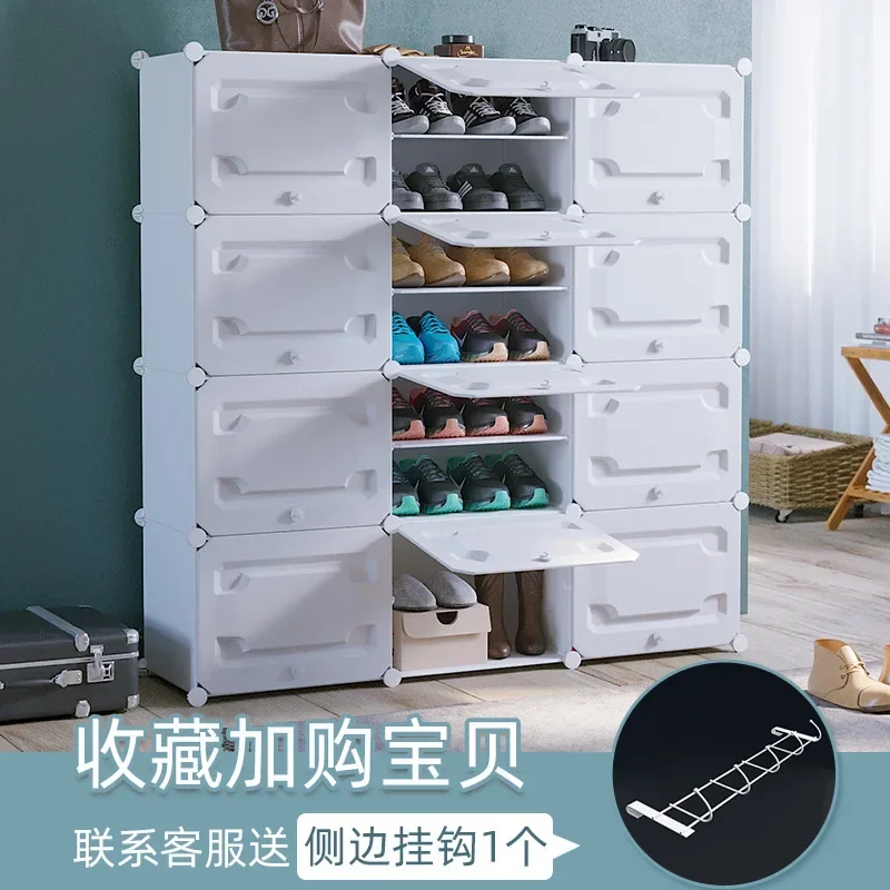 Simple combination shoe rack, dustproof storage cabinet, multi-layer economical household dormitory storage rack