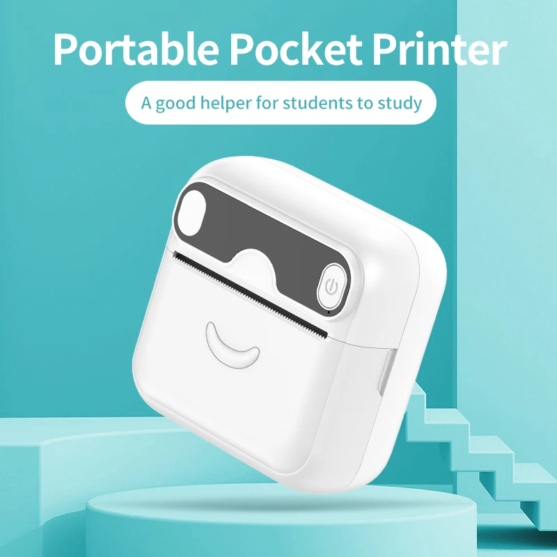 Portable Mini Printer Thermal Printer Photo Adhesive Labels Printers Inkless Bluetooth Wireless Pocket Printer Sticker miniprint