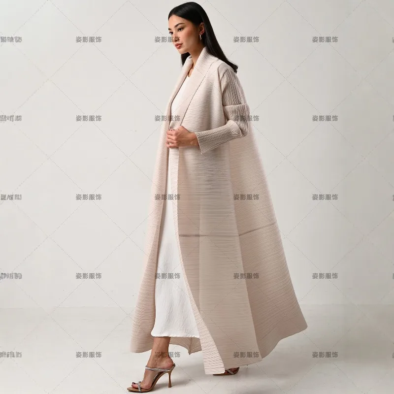 عباية رداء مع طيات مياكي سترة نسائية للشرق الأوسط بأكمام طويلة ملابس صلاة محافظة ملابس أوروبية بمقاسات كبيرة